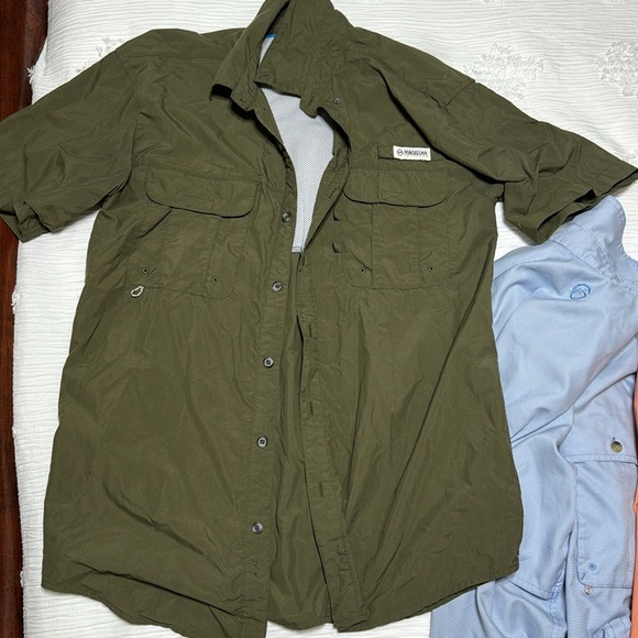 Magellan Outdoors Fish Gear Short Sleeve Button Up Shirts - Picture 2 of 4